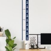 Minimalistische groeimeter voor kinderen met marit poster (Thuiskantoor)