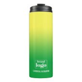 Minimalistische Groen Gele Gradiënt Elementale Log Thermosbeker (Voorkant)