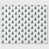 Minimalistische groenblijvende kerstboom cadeaupapier (Vlak)