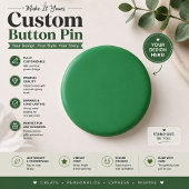 Minimalistische groene aangepaste geschenkknop ronde button 5,7 cm