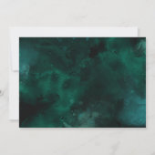 minimalistische Groene achtergrond bruiloft verlov Kaart (Achterkant)