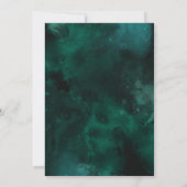 minimalistische Groene achtergrond bruiloft verlov Kaart (Achterkant)