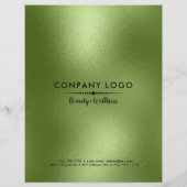 Minimalistische groene achtergrond flyer (Achterkant)