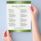 Minimalistische groene achtergrond flyer (Hand)