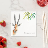 minimalistische groene Afrikaanse antilope Servet (Insitu)