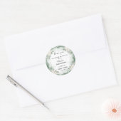 Minimalistische groene bedankrond sticker (Envelop)