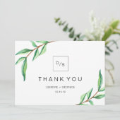 Minimalistische groene bladeren | Bedankt voor de (Staand voorkant)