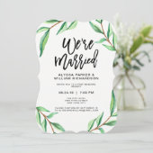 Minimalistische groene bladeren op wit | We zijn g Kaart (Staand voorkant)