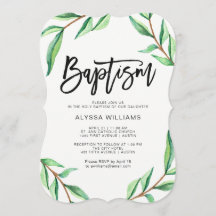 Minimalistische groene bladeren op witte doop