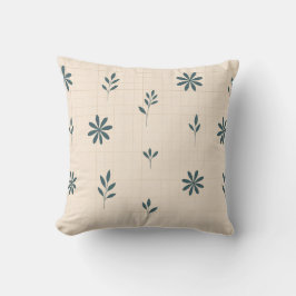 Minimalistische groene bloemen  kussen