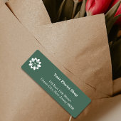 Minimalistische groene bloemist shop product labels