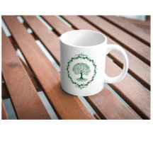 Minimalistische Groene Boom des Levens Mok