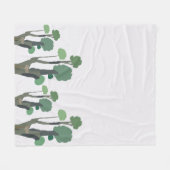 minimalistische groene boom fleece deken (Voorkant (Horizontaal))