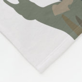 minimalistische groene boom fleece deken (Hoek)