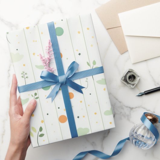 Minimalistische groene botanische en Abstracte Sti Cadeaupapier (Geschenken)