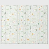 Minimalistische groene botanische en Abstracte Sti Cadeaupapier (Vlak)