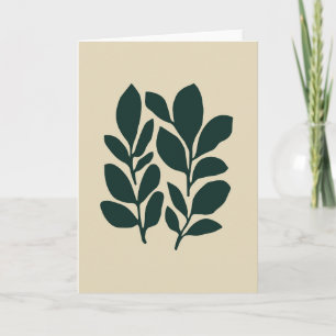 Minimalistische groene botanische kaart voor elke 