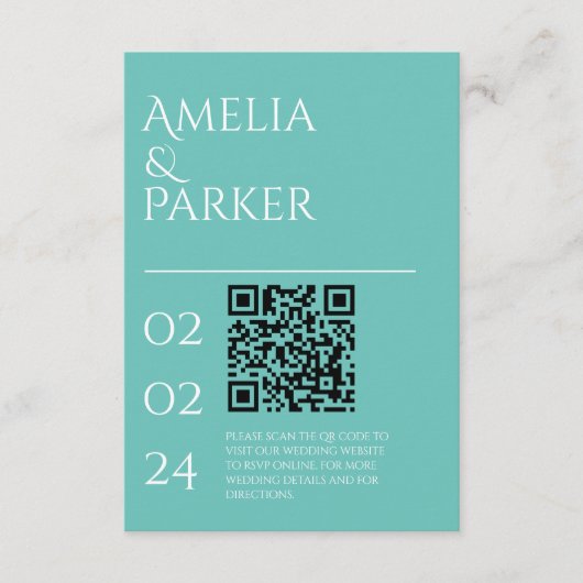 Minimalistische groene bruiloft behuizing Kaart (Voorkant)