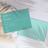 Minimalistische Groene Bruiloft bewaar de datumkaa Save The Date