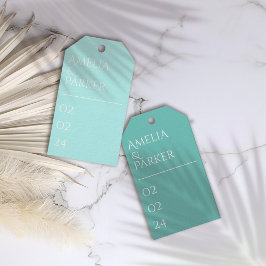 Minimalistische groene bruiloft cadeau Labels Cadeaulabel