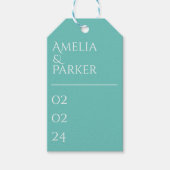 Minimalistische groene bruiloft cadeau Labels Cadeaulabel (Voorkant)