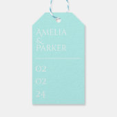 Minimalistische groene bruiloft cadeau Labels Cadeaulabel (Achterkant)