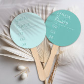 Minimalistische groene bruiloft hand fans handwaaier