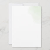 Minimalistische Groene Bruiloft Uitnodiging (Achterkant)