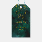 minimalistische groene bruiloft verloving dank u cadeaulabel (Achterkant)