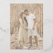 Minimalistische groene calligrafie letter folie uitnodiging (Achterkant)