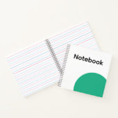 Minimalistische groene cirkel notitieboek (Binnen)