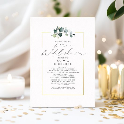 Minimalistische groene elegante script bruiloftsdo folie uitnodiging