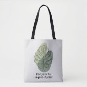 Minimalistische groene en blauwe bloemen moeiteloz tote bag (Voorkant)