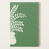Minimalistische groene en gele bloemplanner planner (Achterkant)