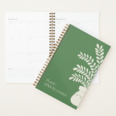 Minimalistische groene en gele bloemplanner planner (Display)