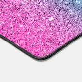 Minimalistische groene en roze glittergradiënt bureaumat (Hoek)