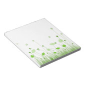 Minimalistische groene en witte klaprozen Meadow F Notitieblok (Schuin)