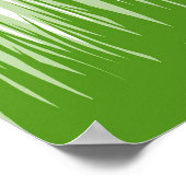 Minimalistische groene en witte klaprozen weide bl poster (Hoek)