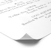 Minimalistische groene eucalyptus bruiloft Drinken Poster (Hoek)