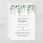 Minimalistische groene eucalyptus huwelijksrecepti kaart (Voorkant)