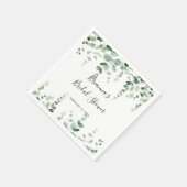 Minimalistische groene Eucalyptus Vrijgezellenfees Servet (Hoek)