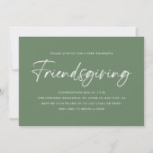 Minimalistische groene Friendsgiving Kaart (Voorkant)
