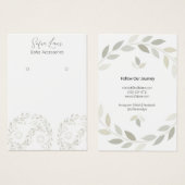 Minimalistische groene gebladerte Yin-Yang Art Kaa Visitekaartje (Voorkant /achterkant)