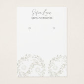 Minimalistische groene gebladerte Yin-Yang Art Kaa Visitekaartje (Voorkant)