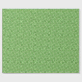 Minimalistische groene geometrische klavertjevier cadeaupapier (Vlak)