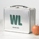 Minimalistische groene gepersonaliseerde monogram (In situ)