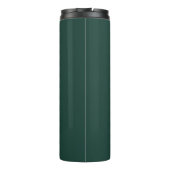 Minimalistische groene gepersonaliseerde monogram thermosbeker (Achterkant)