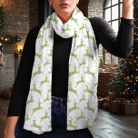 Minimalistische groene herten patroon Kerstmis Sjaal<br><div class="desc">Deze elegante chiffon sjaal heeft een minimalistisch groen hertenpatroon, perfect voor het toevoegen van een stijlvolle touch aan uw wintergarderobe. Ideaal voor vakantiebijeenkomsten, kerstfeesten of casual alledaagse draag, het delicate ontwerp toont lopende hertensilhouetten tegen een schone witte achtergrond. Deze lichtgewicht sjaal maakt een geweldig vakantiegeschenk of feestelijke mode accessoire. Het...</div>