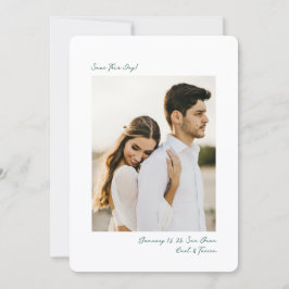 Minimalistische groene Insta-foto-film eenvoudige  Save The Date