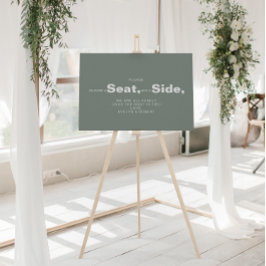 Minimalistische groene Kies een stoel, niet een ka Poster
